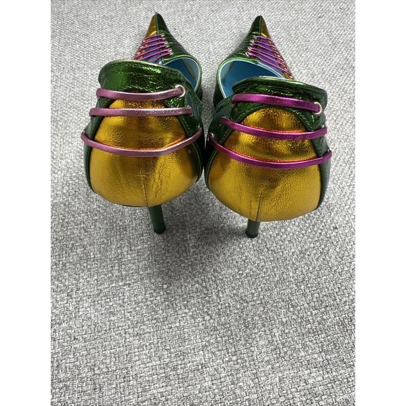 Vita Mori Shoes Eu 37 Us 6.5 Made In Italy 2010 One Of A Kind Metallic 3in Heel - Picture 3 of 16